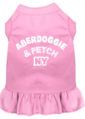 Aberdoggie Ny Screen Print Dress Light Pink Xs