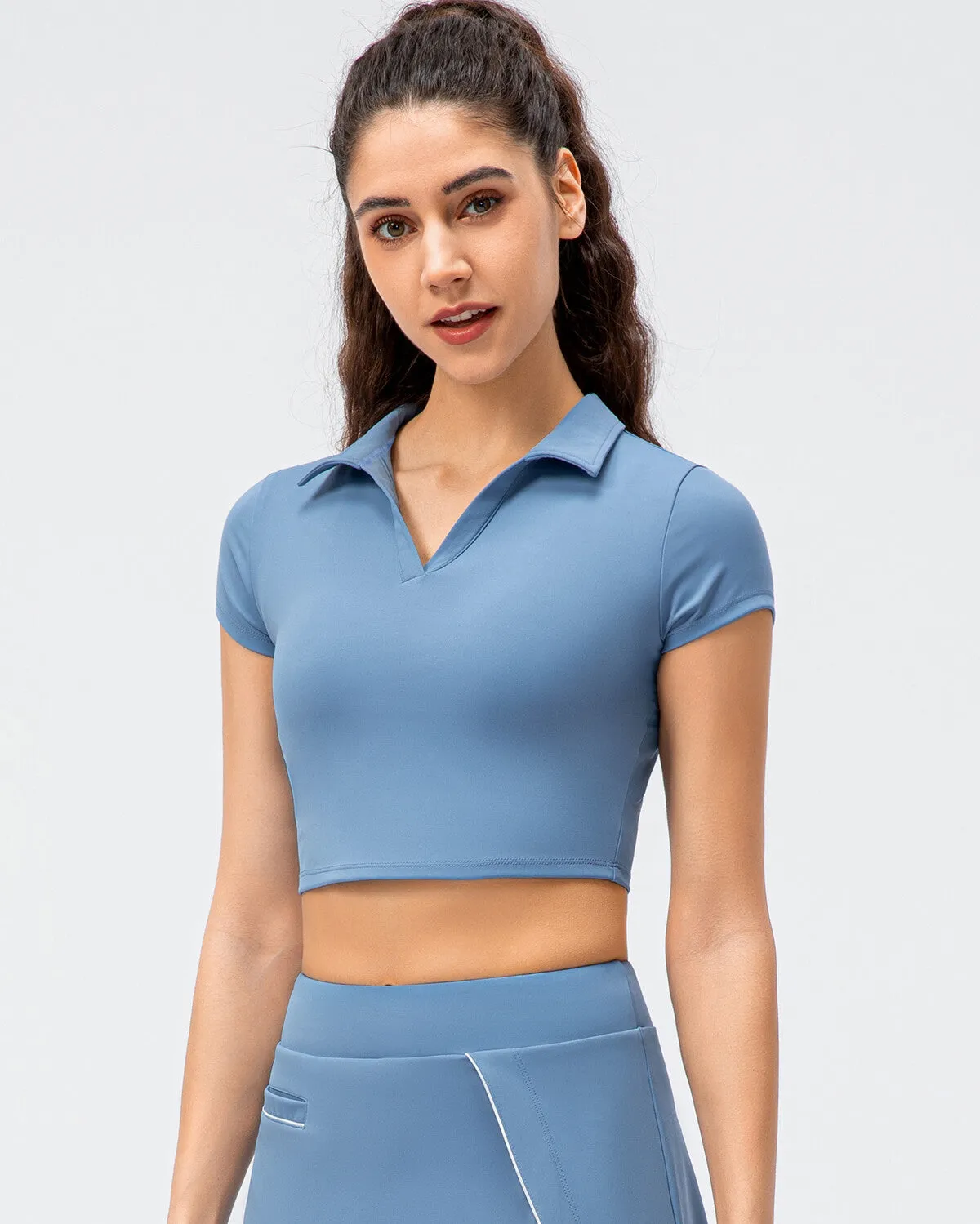 Adalyn Crop Top - Blue