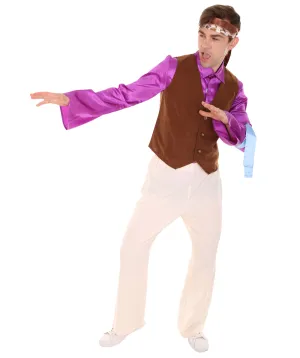 Adult Men's American Legendary Guitarist Hendri Costume , Multi Cosplay Costume