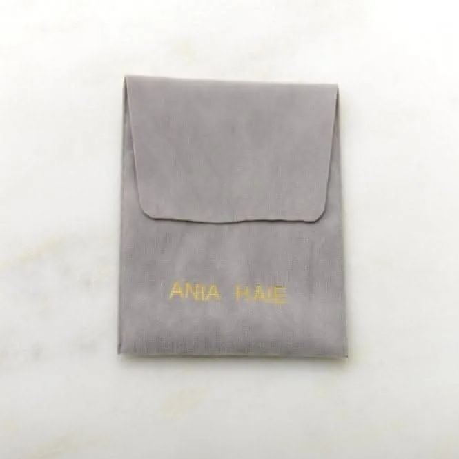 Ania Haie Gold Black/White Triangular Cubic Zirconia Huggies E059-13G