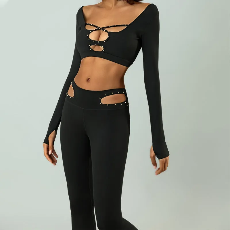 Anne  Hochtailliertes Sport-Yoga-Outfit mit Lochmuster