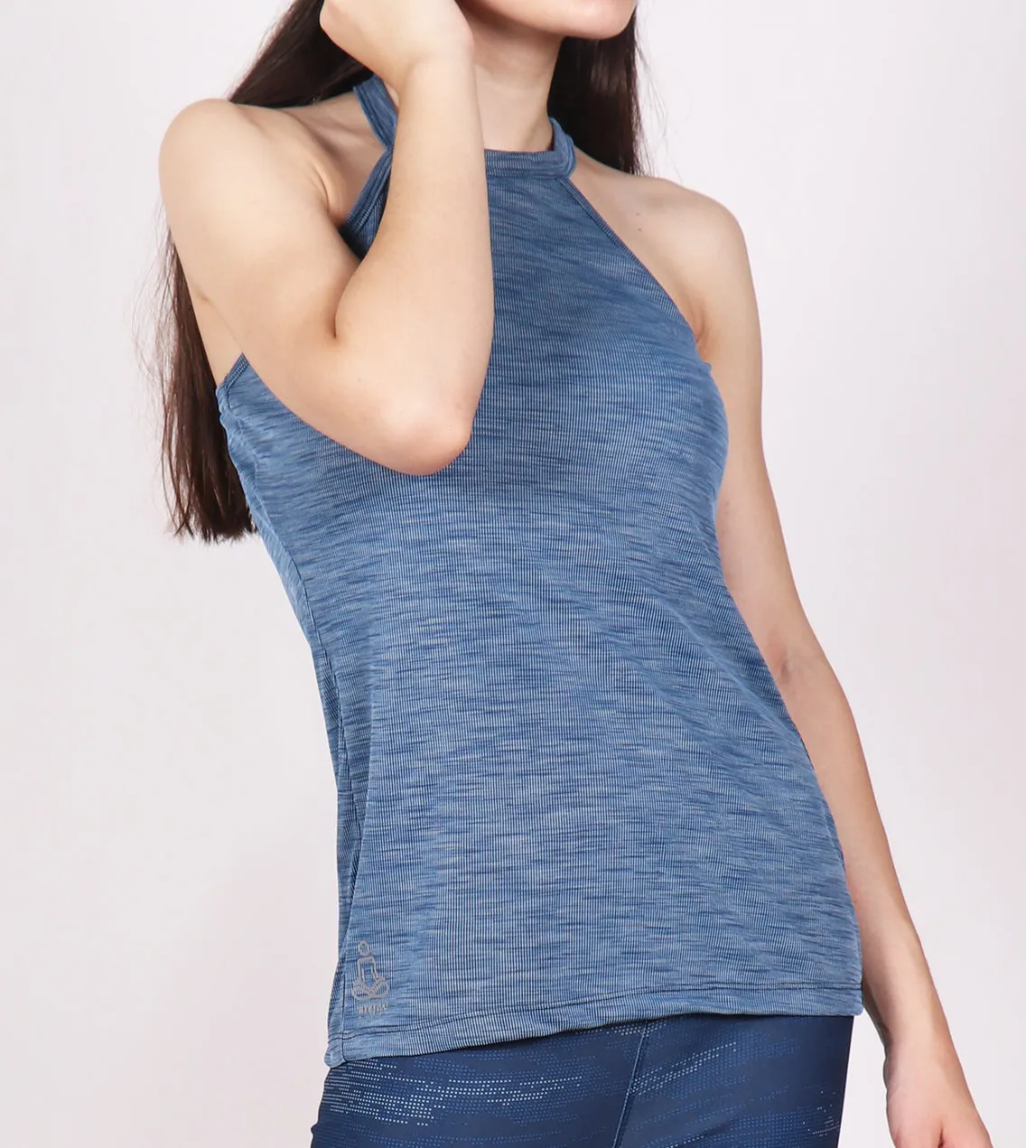 Aqua Blue Halter Tank Top