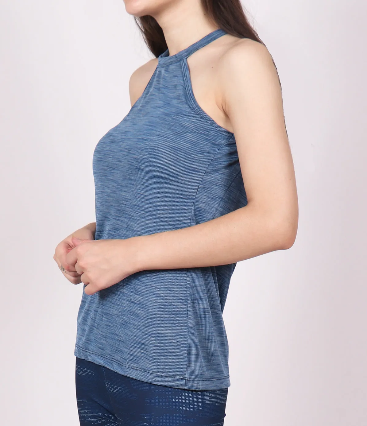 Aqua Blue Halter Tank Top