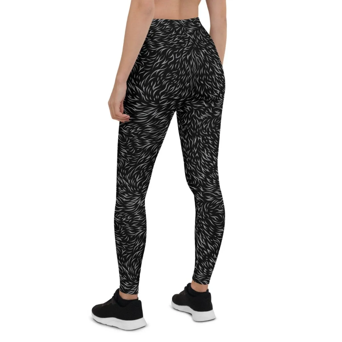 Arctic Warmth Black Fur Leggings