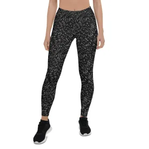 Arctic Warmth Black Fur Leggings