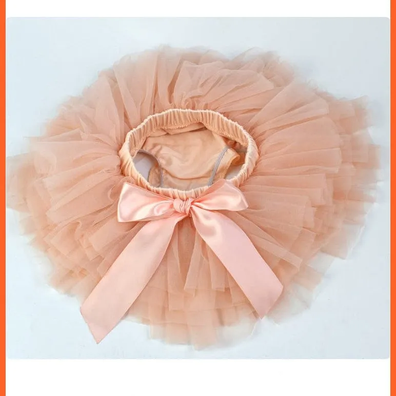 Baby Girls Infant Newborn 2Pcs Rainbow Short Skirts | Headband Set Tutu Skirts