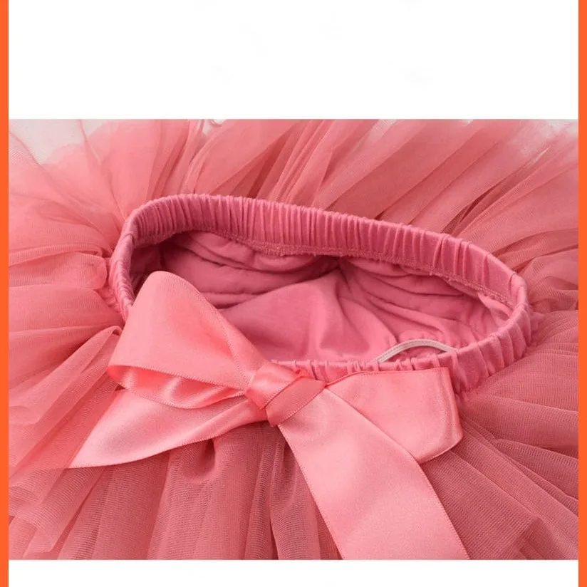 Baby Girls Infant Newborn 2Pcs Rainbow Short Skirts | Headband Set Tutu Skirts