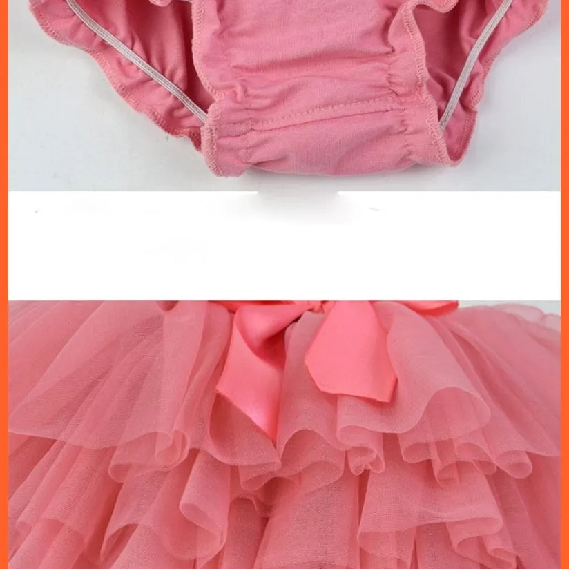 Baby Girls Infant Newborn 2Pcs Rainbow Short Skirts | Headband Set Tutu Skirts