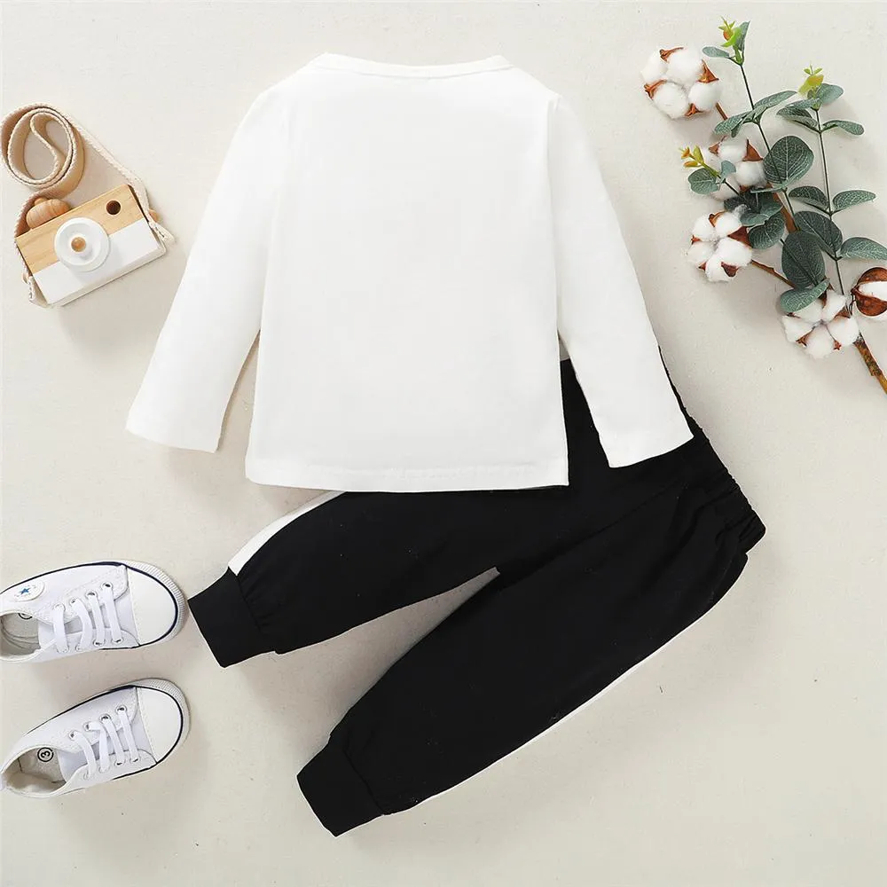 Baby It's A Long Story Printed Long Sleeve Top & Pants Cheap Boutique Baby Clothing