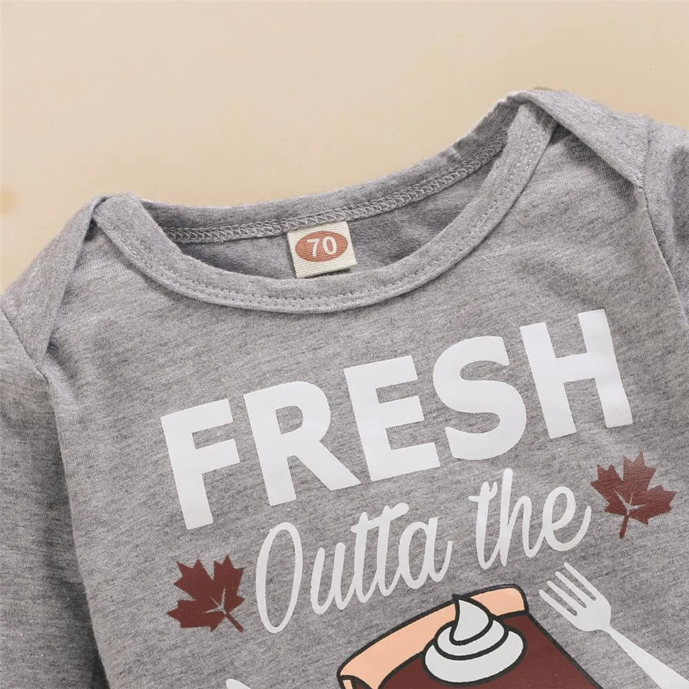 Baby Unisex Letter Printed Romper & Pants & Hat Baby Wholesales