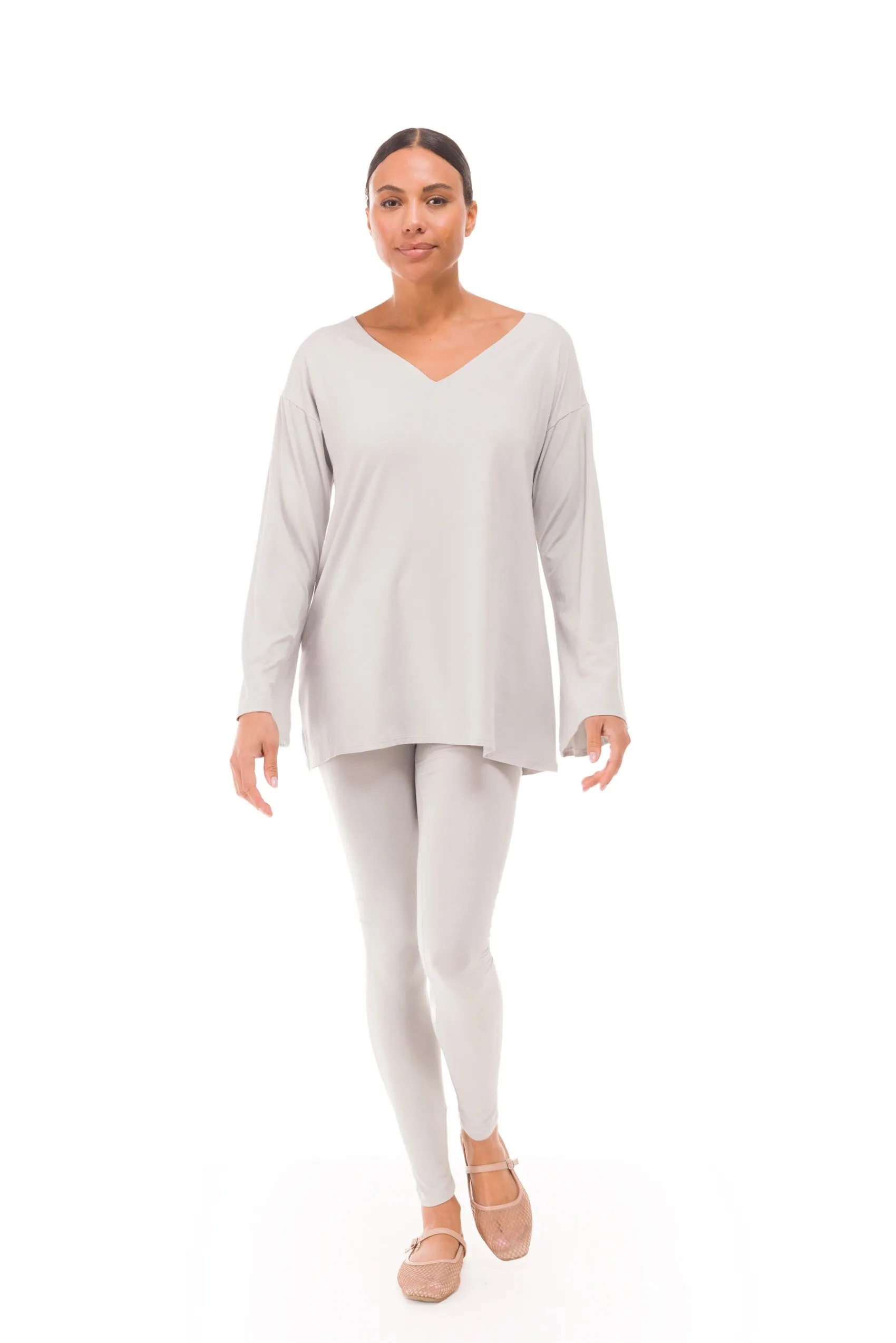 BAMBOO LONG LEGGINGS SILVER GREY