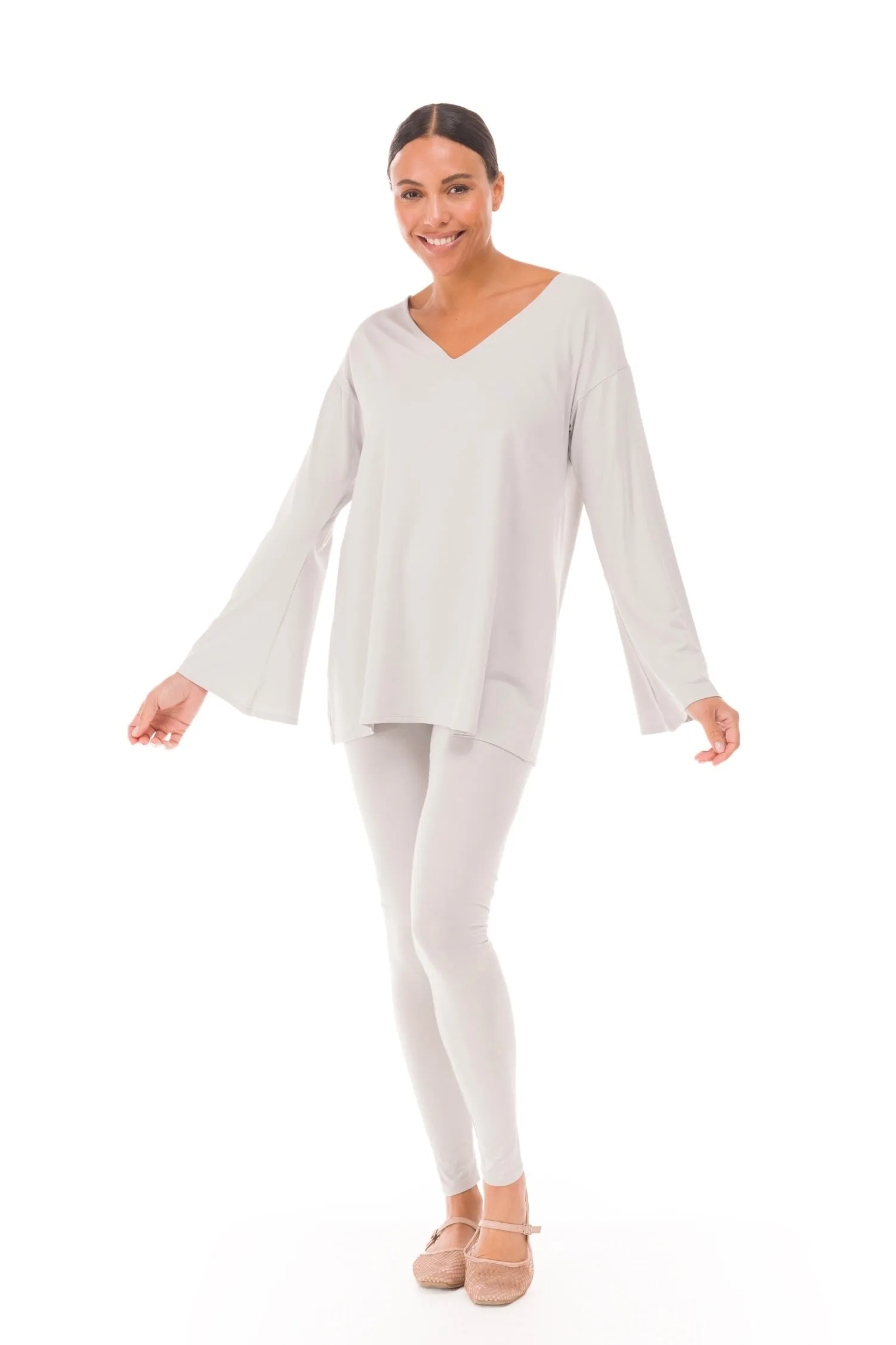 BAMBOO LONG LEGGINGS SILVER GREY