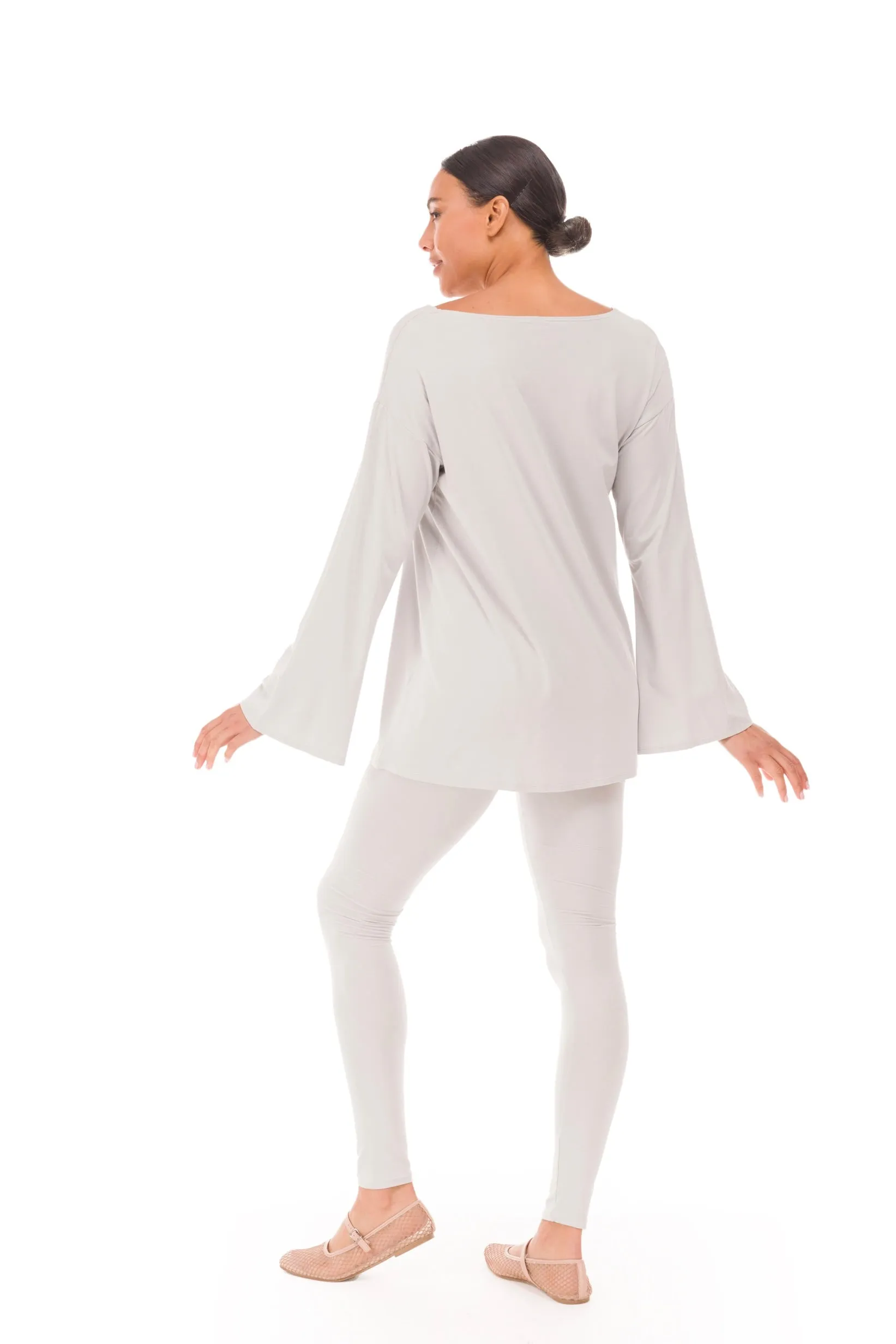 BAMBOO LONG LEGGINGS SILVER GREY