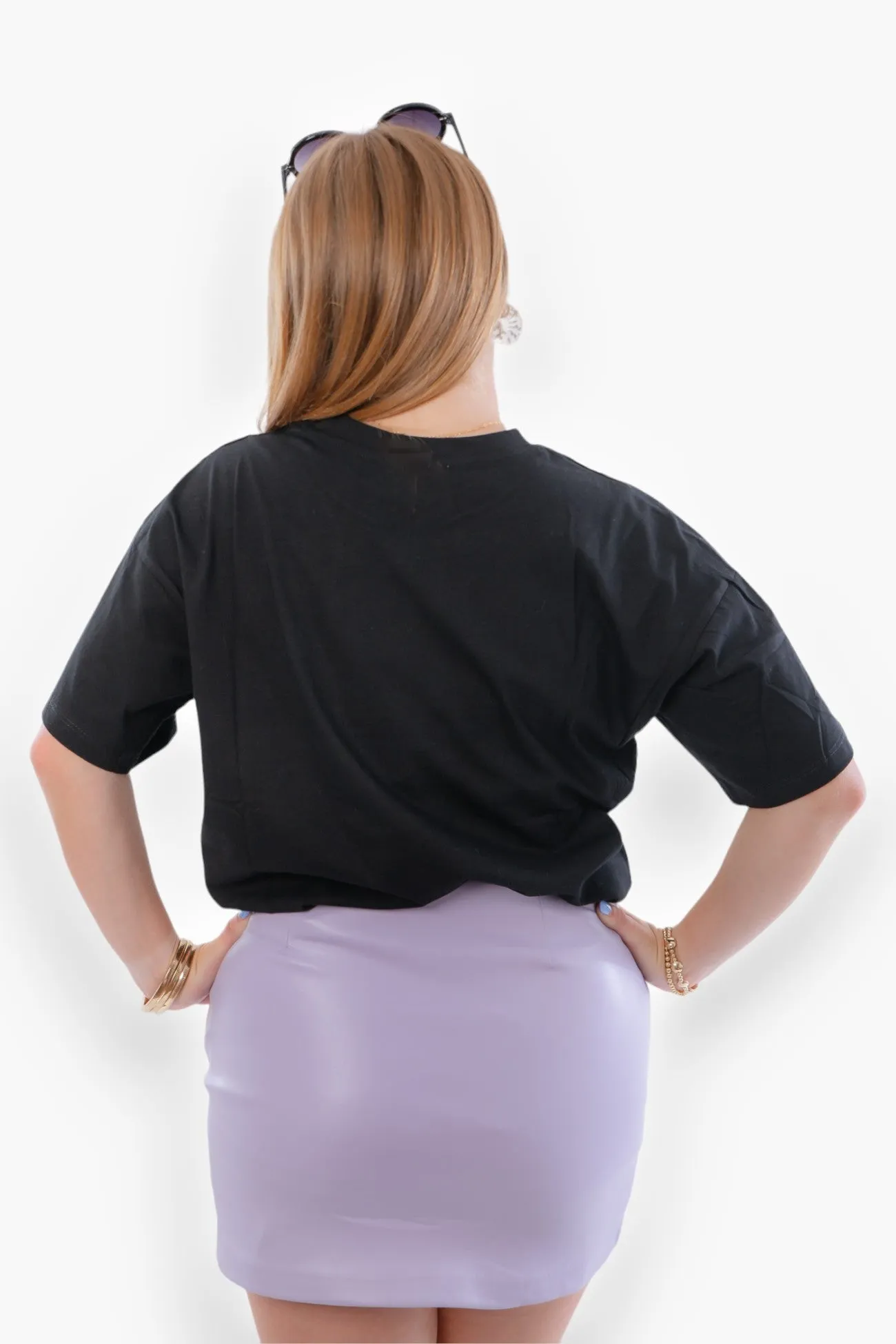 Black & Silver Sequin Star Tee