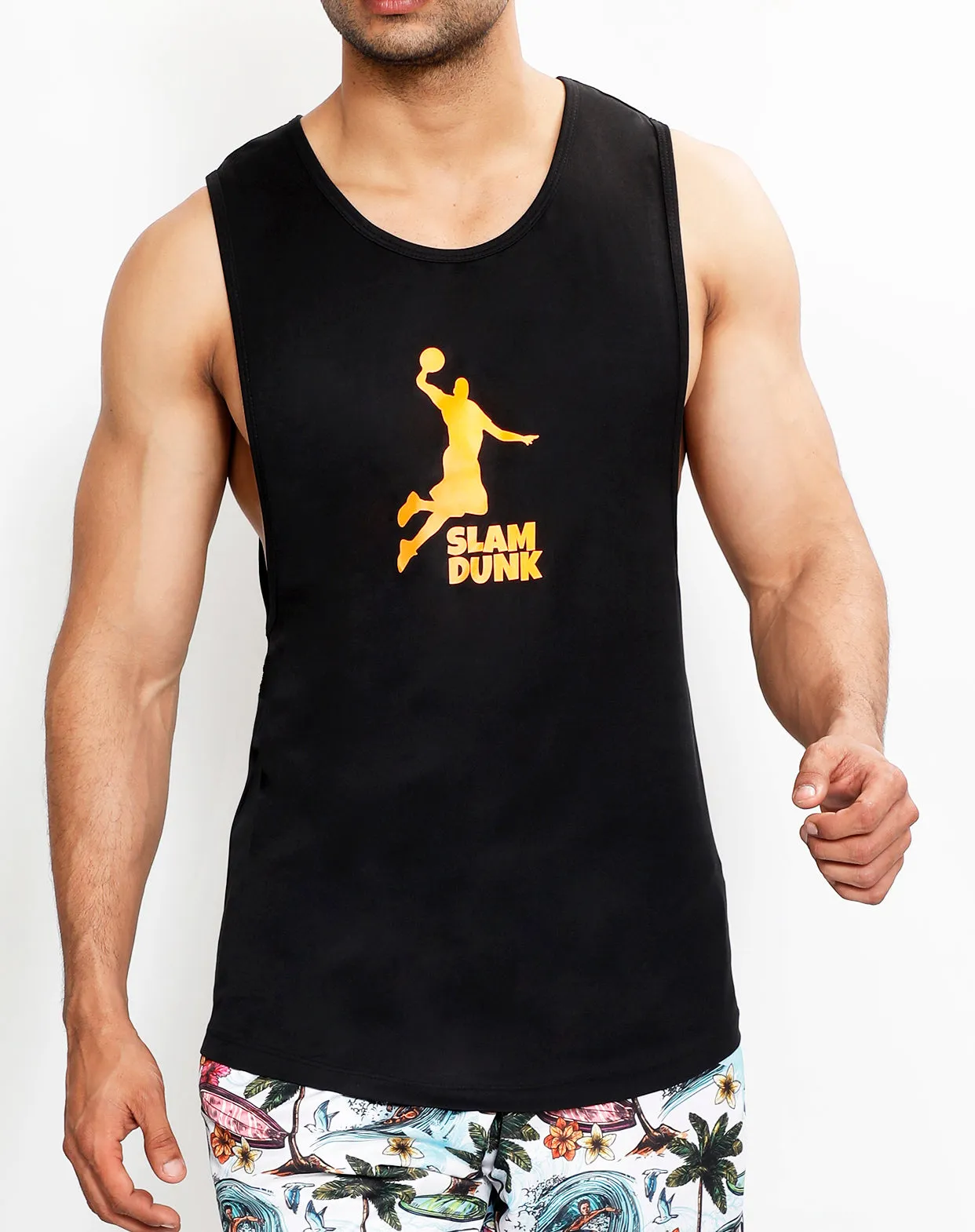 Black Orange Slam Dunk Tank