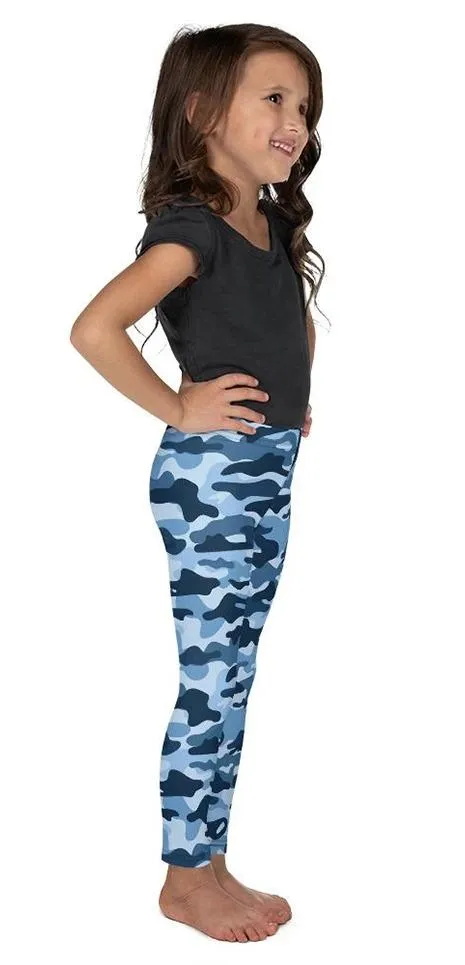 Blue Camo Kid's Leggings
