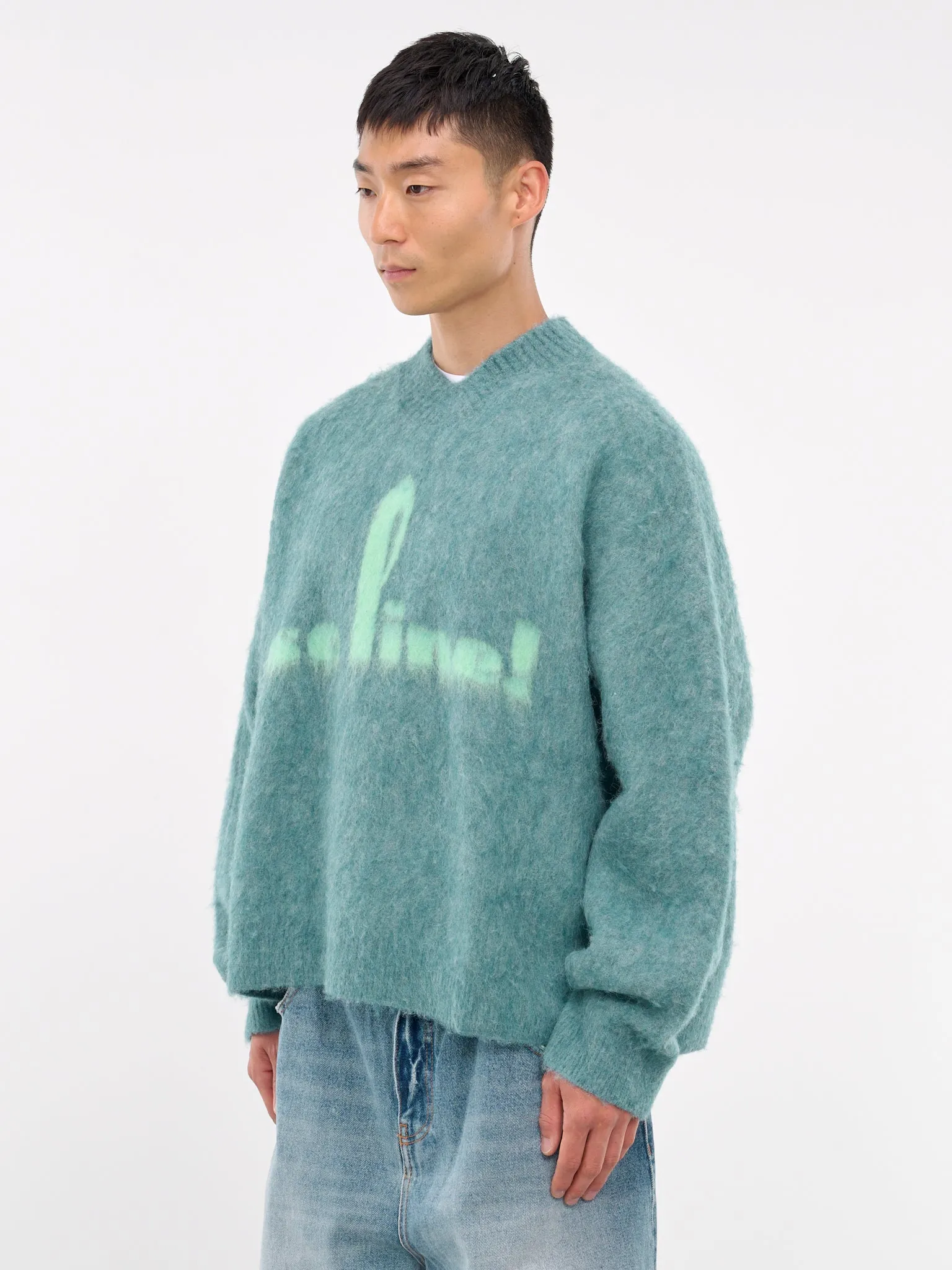 Brush Mohair Jumper (948YA01505-BLUE)