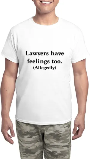 CafePress Lawyers Have Feelings Too Pajamas Men's Novelty Light Pajama Set, Comfortable PJ Sleepwear