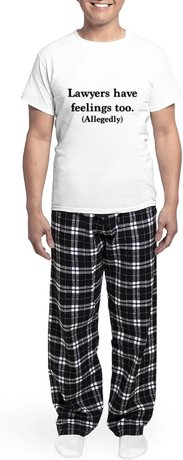 CafePress Lawyers Have Feelings Too Pajamas Men's Novelty Light Pajama Set, Comfortable PJ Sleepwear