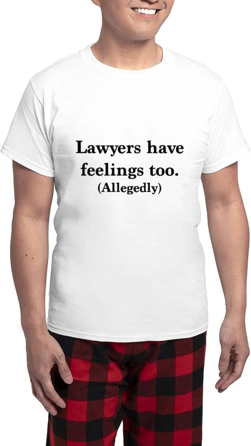 CafePress Lawyers Have Feelings Too Pajamas Men's Novelty Light Pajama Set, Comfortable PJ Sleepwear
