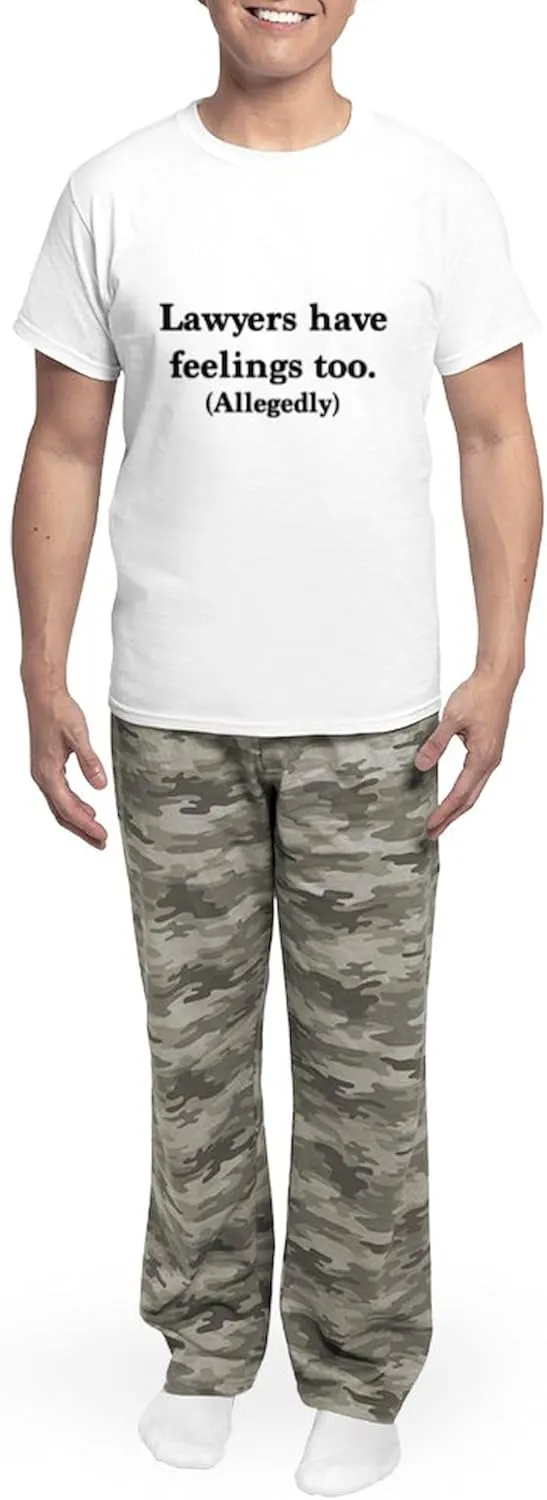 CafePress Lawyers Have Feelings Too Pajamas Men's Novelty Light Pajama Set, Comfortable PJ Sleepwear