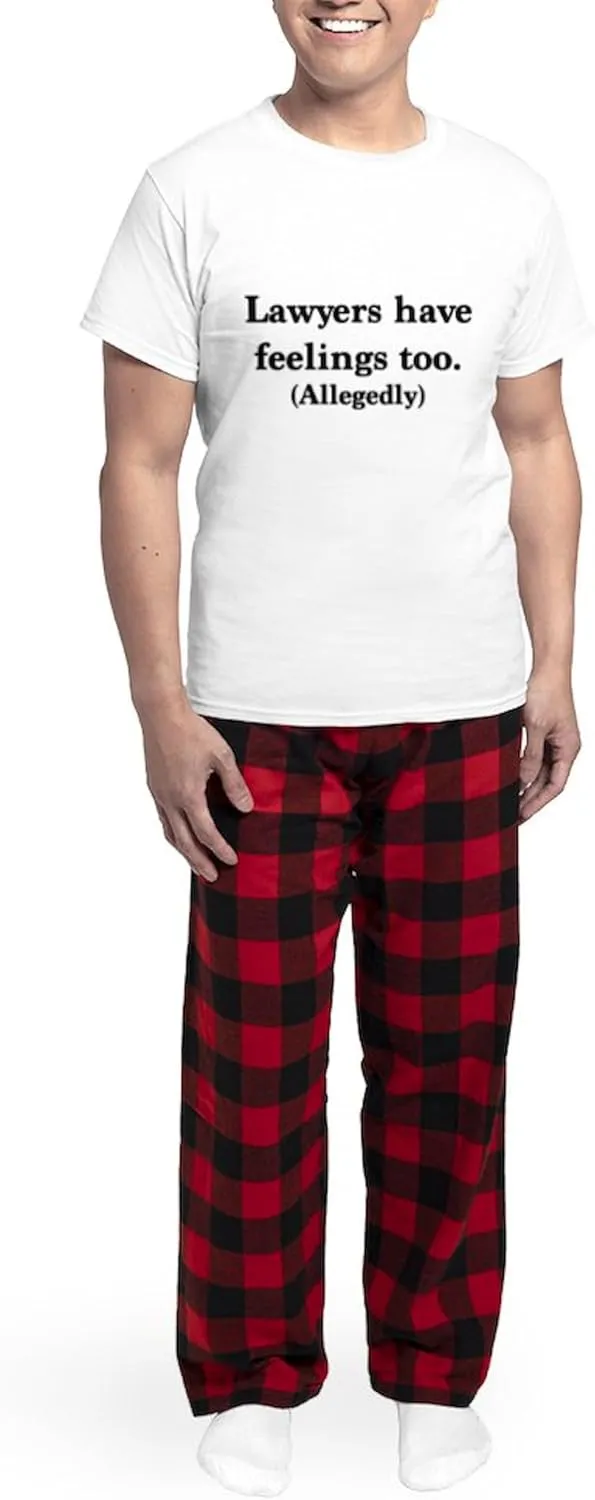 CafePress Lawyers Have Feelings Too Pajamas Men's Novelty Light Pajama Set, Comfortable PJ Sleepwear