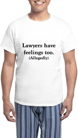 CafePress Lawyers Have Feelings Too Pajamas Men's Novelty Light Pajama Set, Comfortable PJ Sleepwear