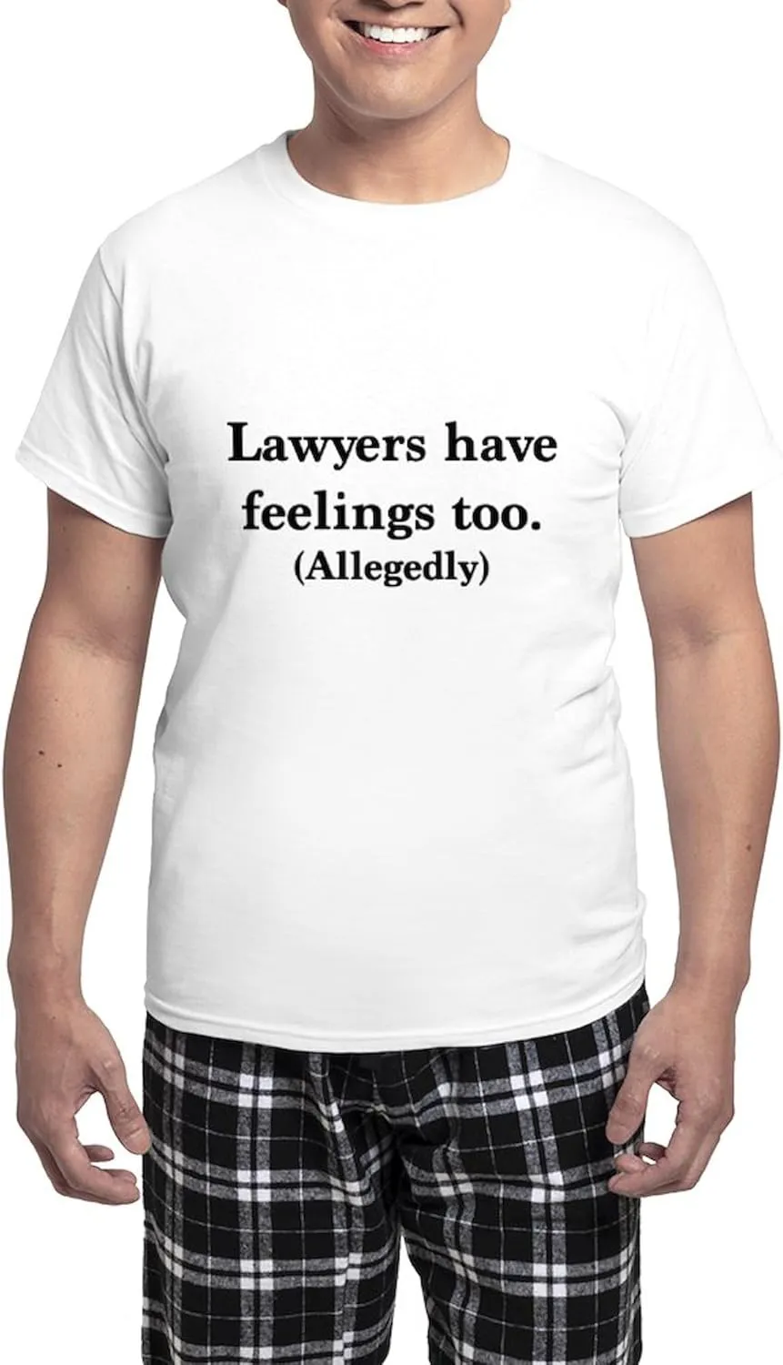 CafePress Lawyers Have Feelings Too Pajamas Men's Novelty Light Pajama Set, Comfortable PJ Sleepwear