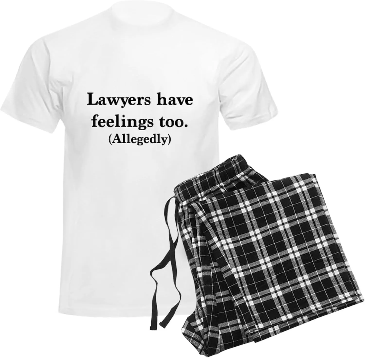 CafePress Lawyers Have Feelings Too Pajamas Men's Novelty Light Pajama Set, Comfortable PJ Sleepwear
