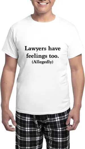 CafePress Lawyers Have Feelings Too Pajamas Men's Novelty Light Pajama Set, Comfortable PJ Sleepwear