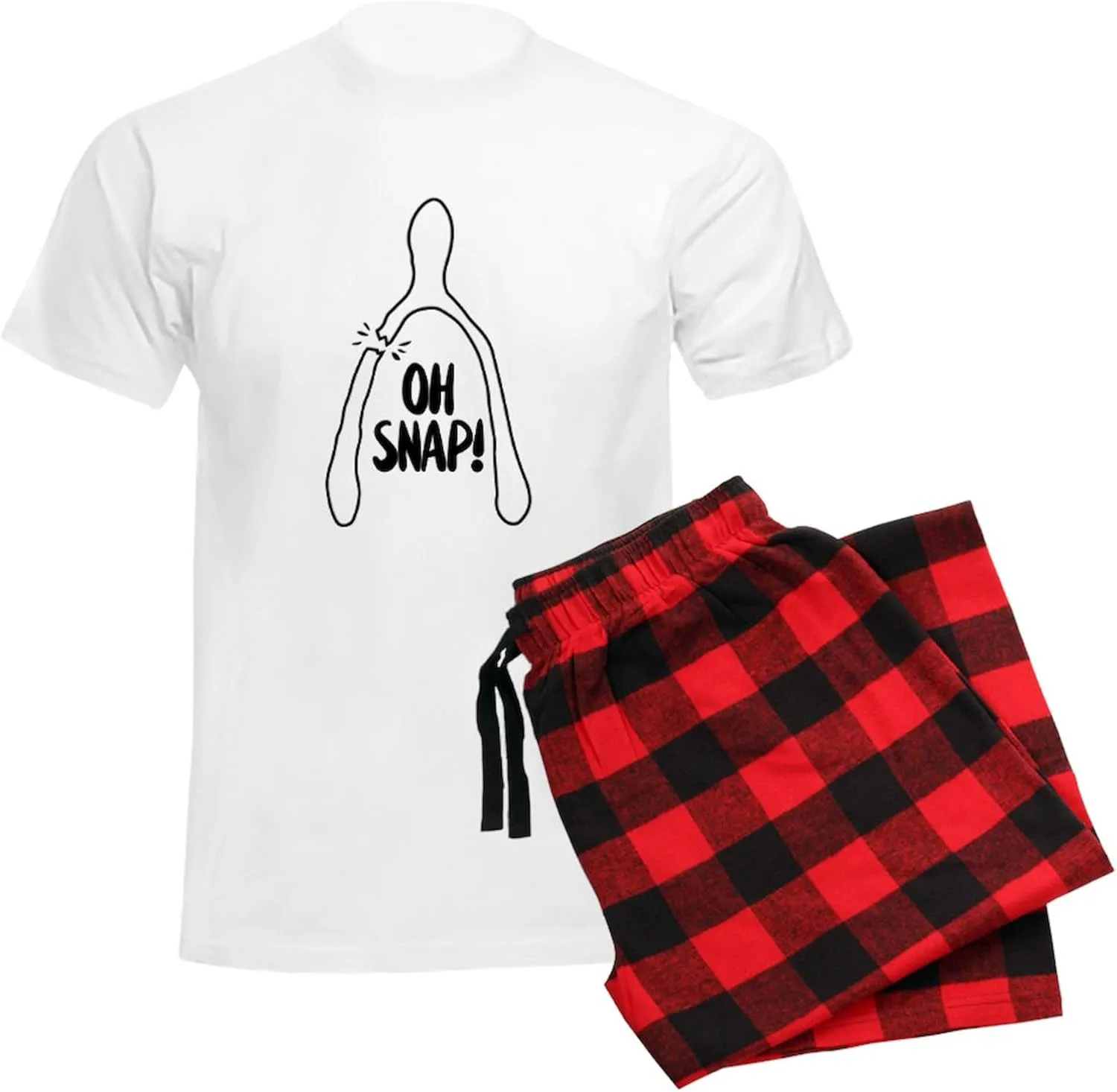CafePress Oh Snap Men's Light Pajamas Men's Novelty Light Pajama Set, Comfortable PJ Sleepwear