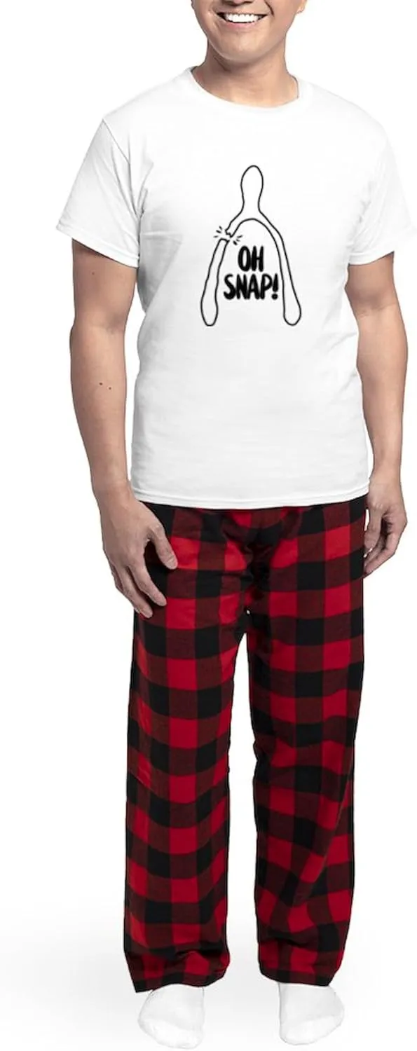 CafePress Oh Snap Men's Light Pajamas Men's Novelty Light Pajama Set, Comfortable PJ Sleepwear