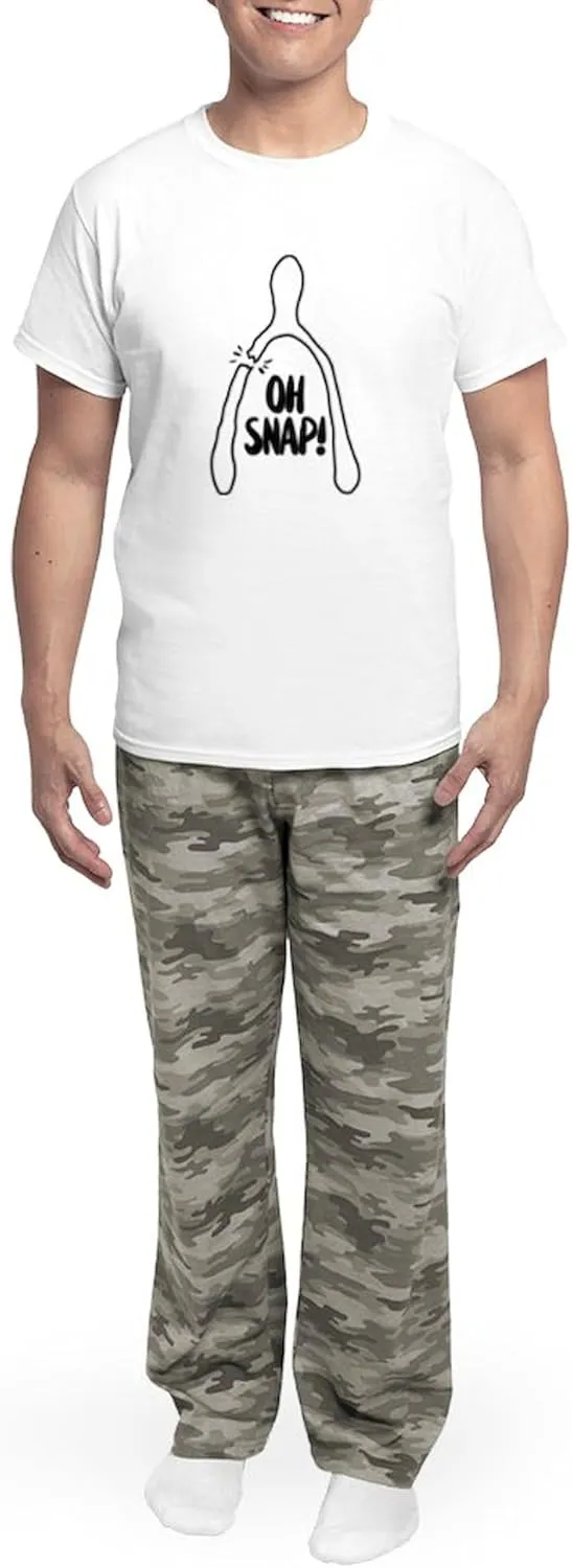 CafePress Oh Snap Men's Light Pajamas Men's Novelty Light Pajama Set, Comfortable PJ Sleepwear