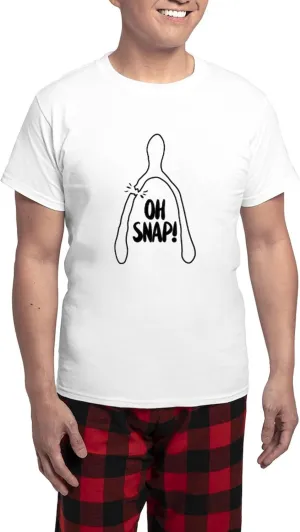 CafePress Oh Snap Men's Light Pajamas Men's Novelty Light Pajama Set, Comfortable PJ Sleepwear