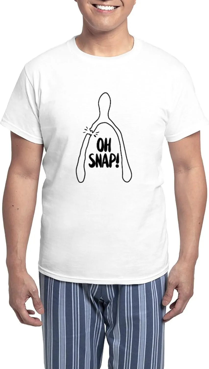 CafePress Oh Snap Men's Light Pajamas Men's Novelty Light Pajama Set, Comfortable PJ Sleepwear