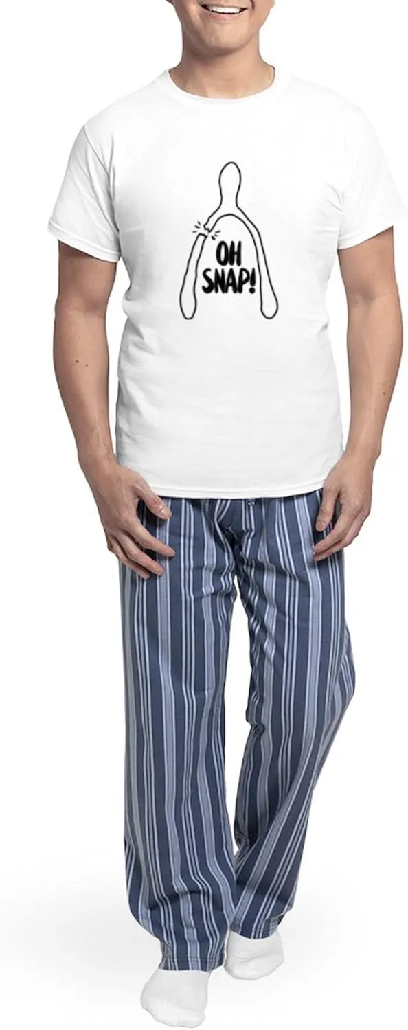 CafePress Oh Snap Men's Light Pajamas Men's Novelty Light Pajama Set, Comfortable PJ Sleepwear