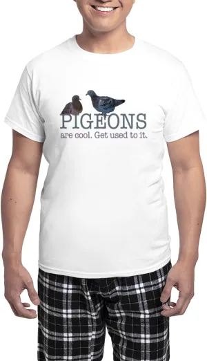 CafePress Pigeons are cool Men's Light Pajamas Men's Novelty Light Pajama Set, Comfortable PJ Sleepwear
