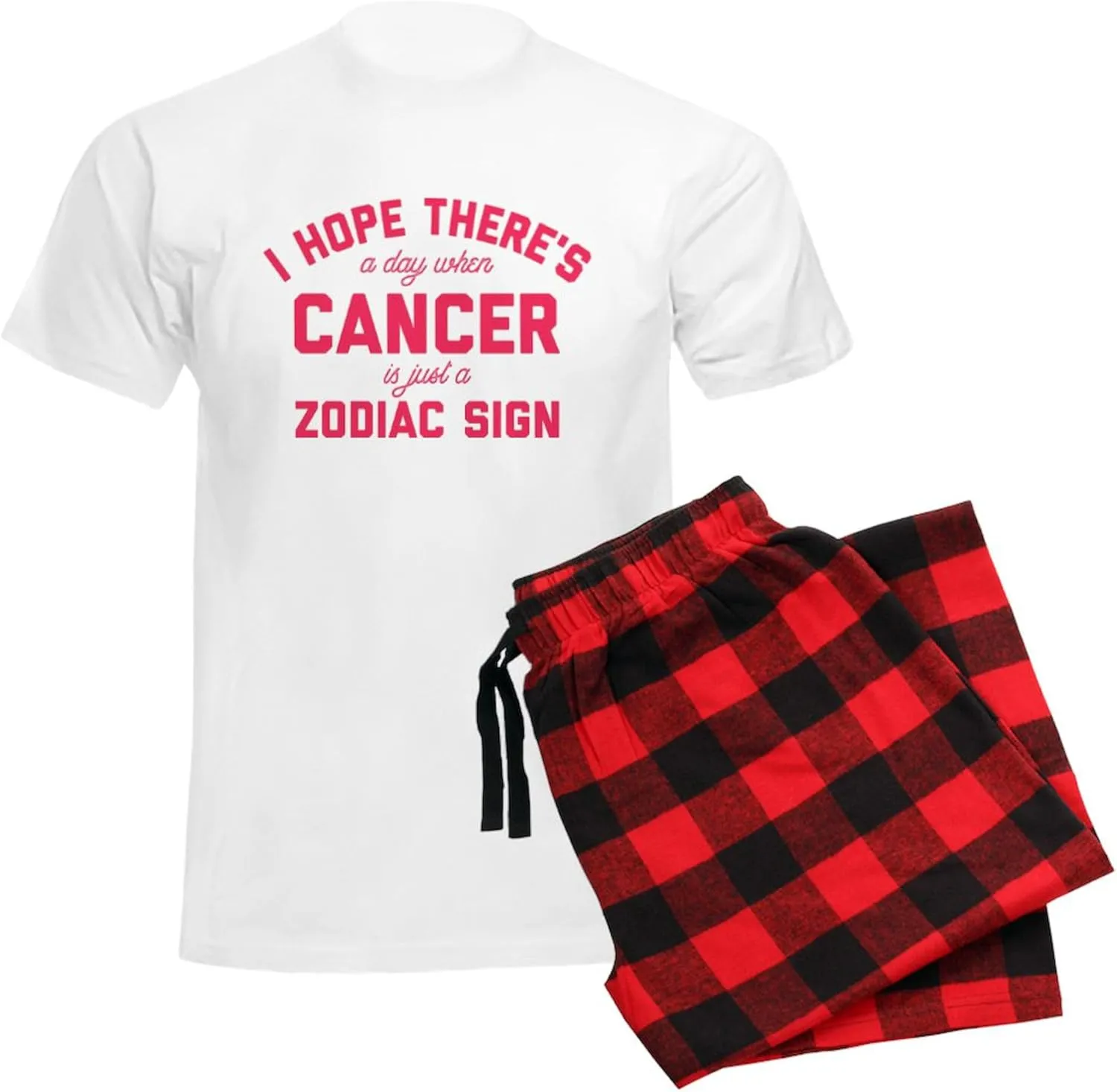 CafePress When Cancer Is Just A Zodiac Men's Light Pajamas Men's Novelty Light Pajama Set, Comfortable PJ Sleepwear