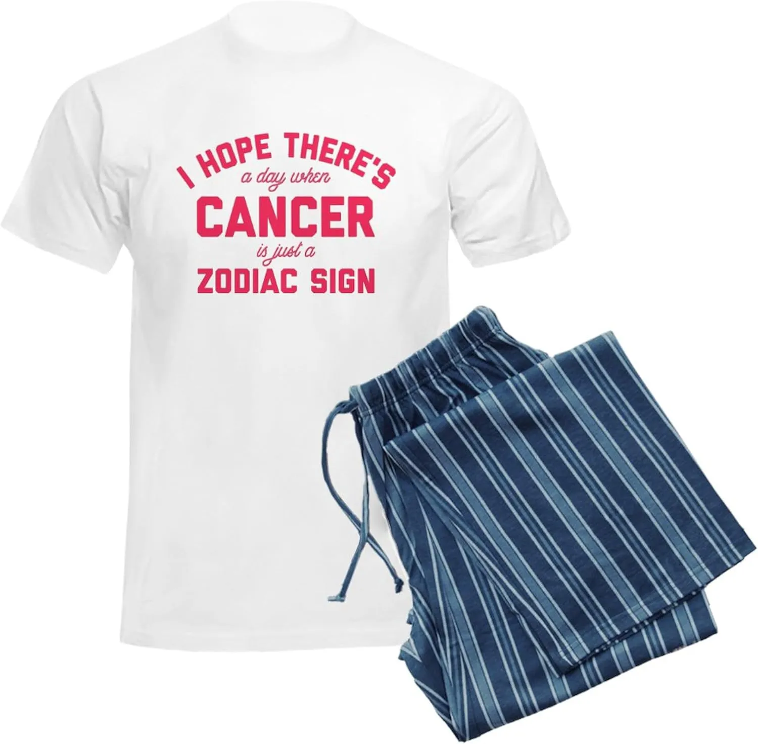 CafePress When Cancer Is Just A Zodiac Men's Light Pajamas Men's Novelty Light Pajama Set, Comfortable PJ Sleepwear