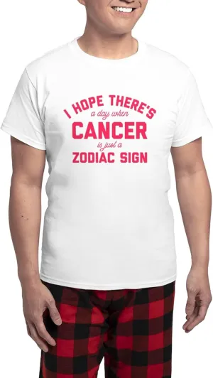 CafePress When Cancer Is Just A Zodiac Men's Light Pajamas Men's Novelty Light Pajama Set, Comfortable PJ Sleepwear