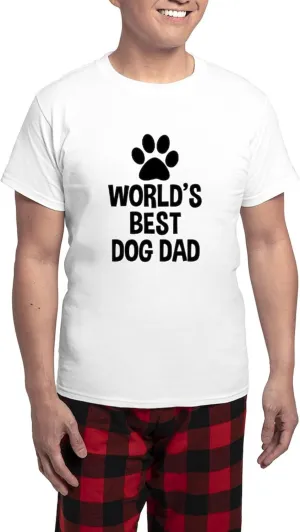 CafePress World's Best Dog Dad Men's Light Pajamas Men's Novelty Light Pajama Set, Comfortable PJ Sleepwear