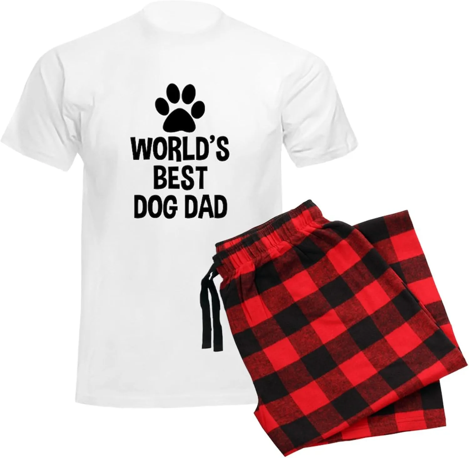 CafePress World's Best Dog Dad Men's Light Pajamas Men's Novelty Light Pajama Set, Comfortable PJ Sleepwear