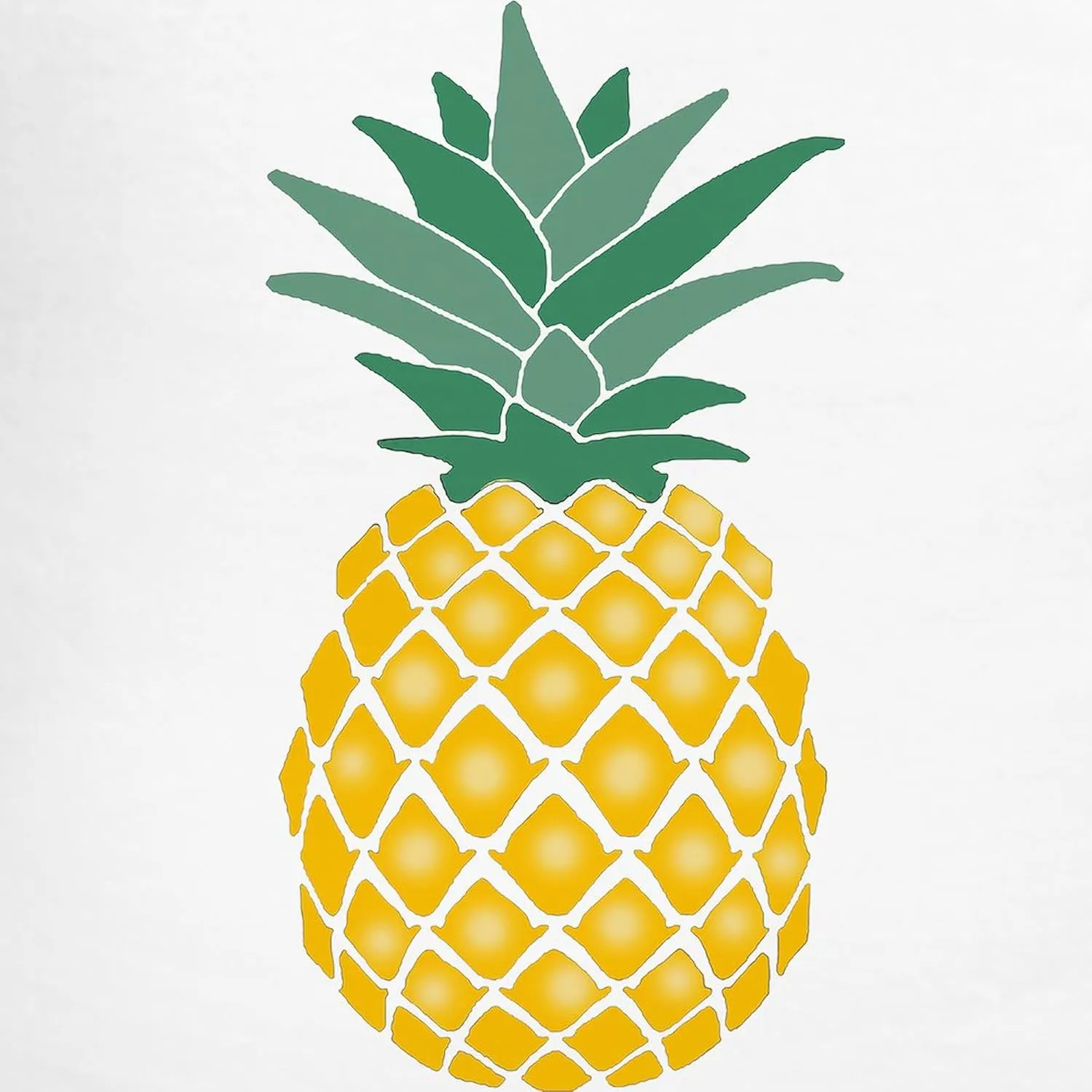 CafePress Yellow Stencil Pineapple Cute Women Girls Pajamas Men's Novelty Light Pajama Set, Comfortable PJ Sleepwear