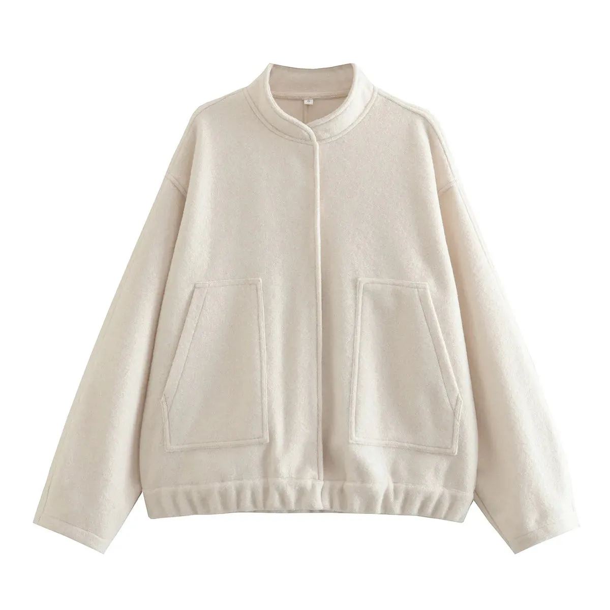 Chic Single Breasted Button Bomber Jacket