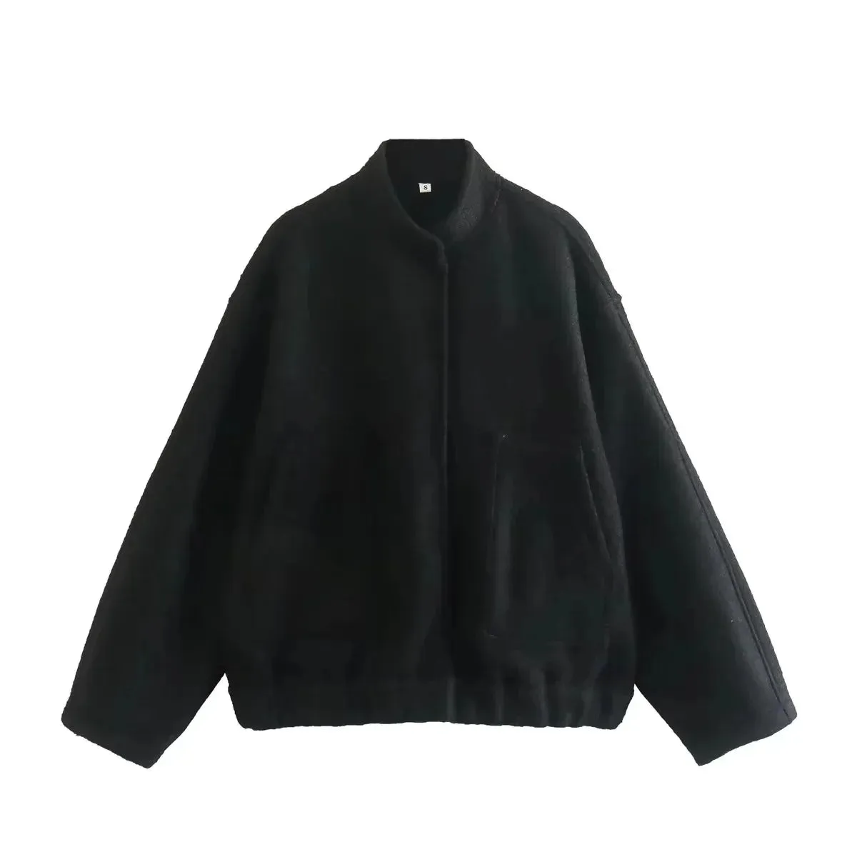 Chic Single Breasted Button Bomber Jacket