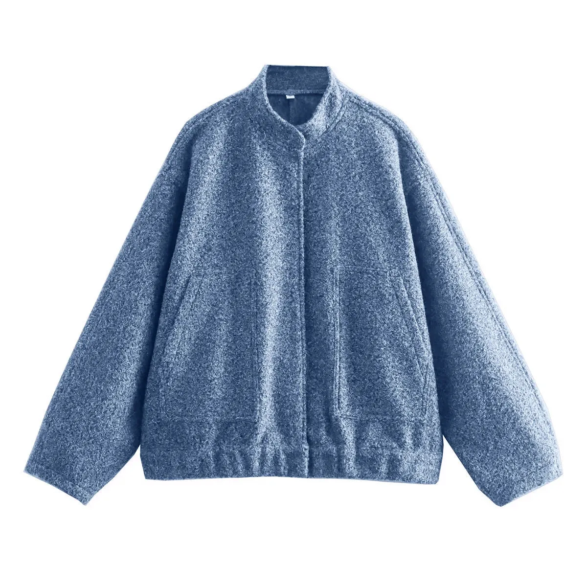 Chic Single Breasted Button Bomber Jacket