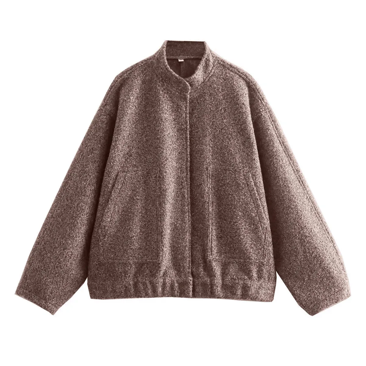 Chic Single Breasted Button Bomber Jacket