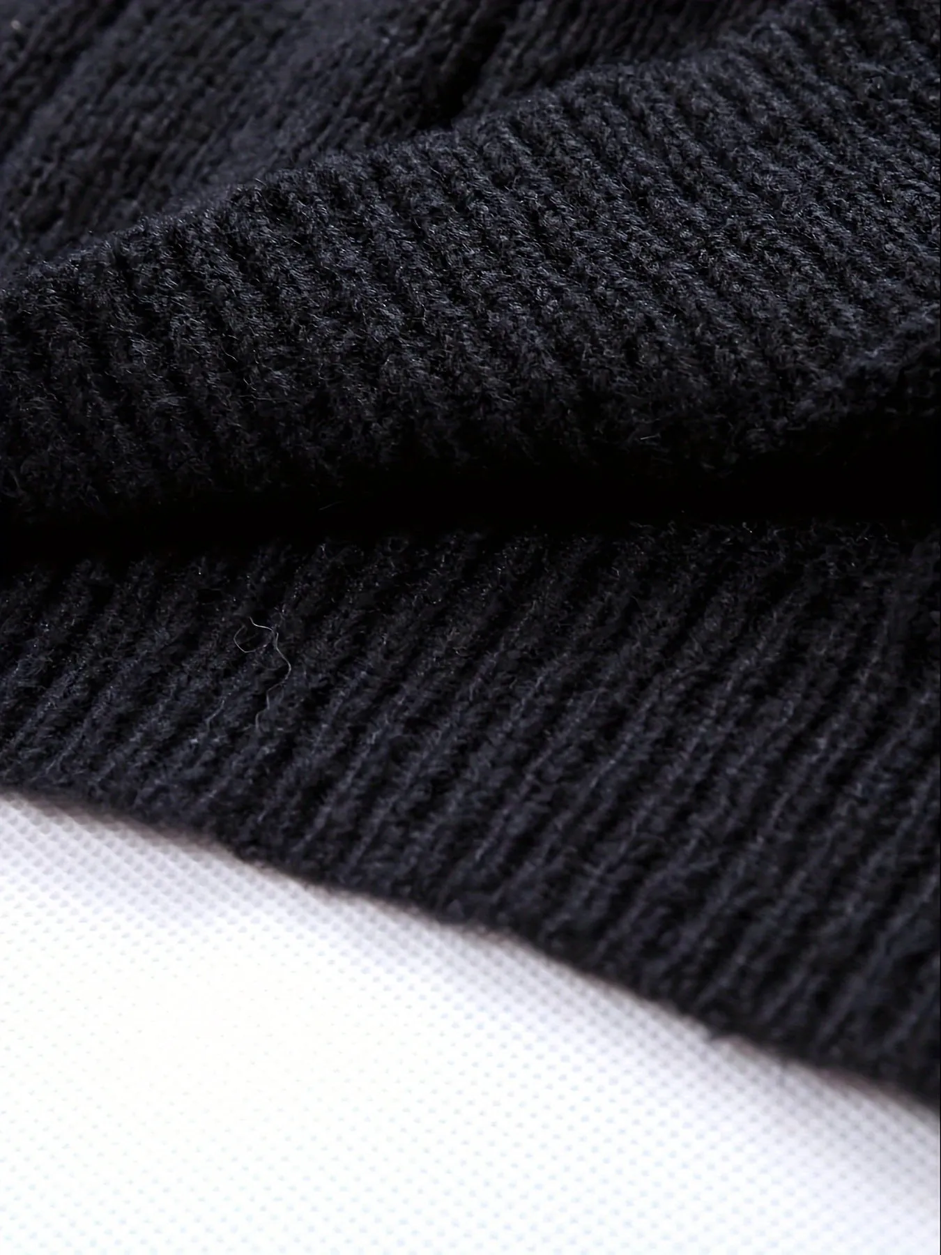 ChicMy-Fall Outfits Plus Size Men's Solid Knit Sweater Spring Fall Winter Textured Pullover For Big & Tall Males, Men's Clothing