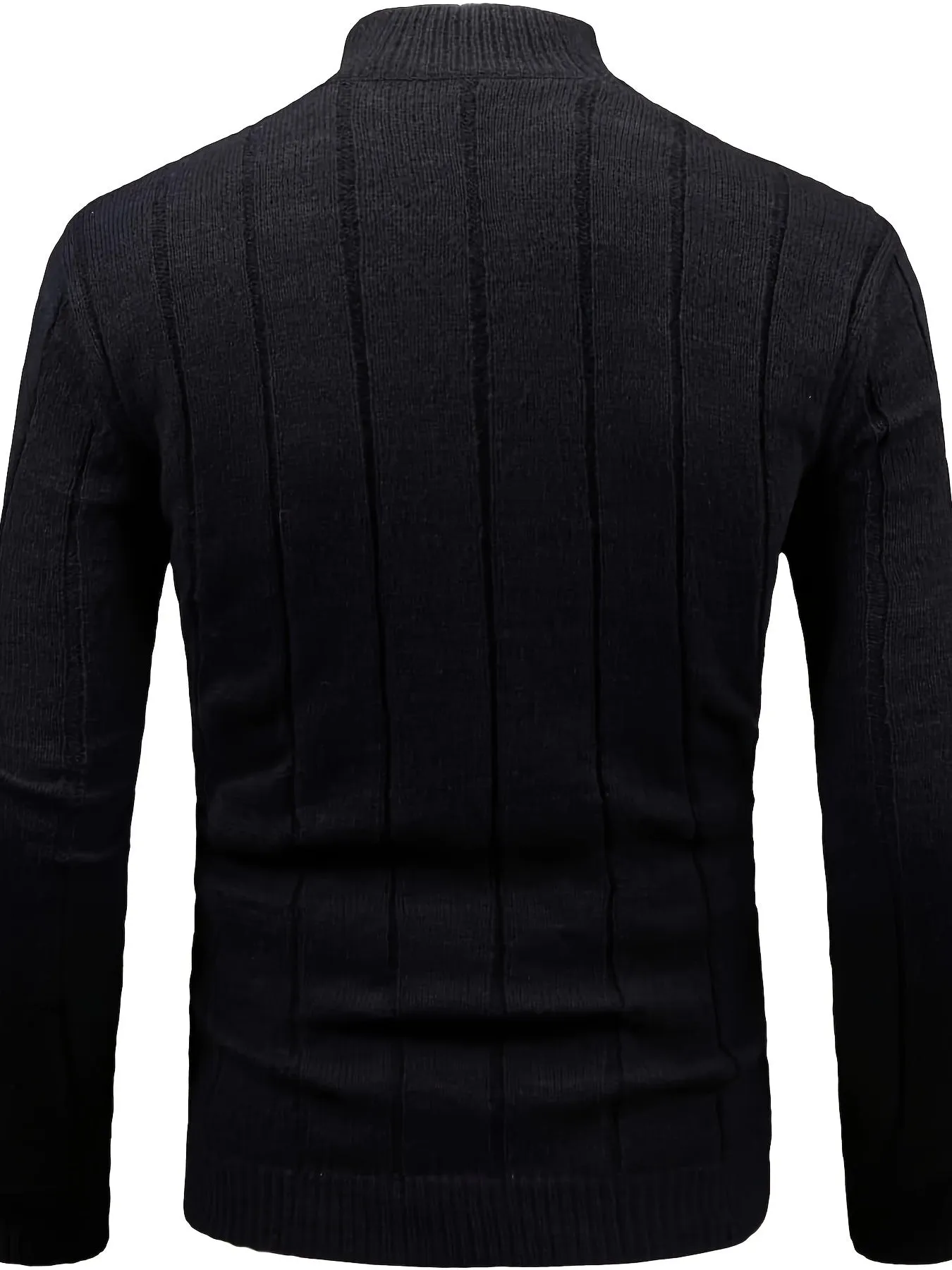ChicMy-Fall Outfits Plus Size Men's Solid Knit Sweater Spring Fall Winter Textured Pullover For Big & Tall Males, Men's Clothing