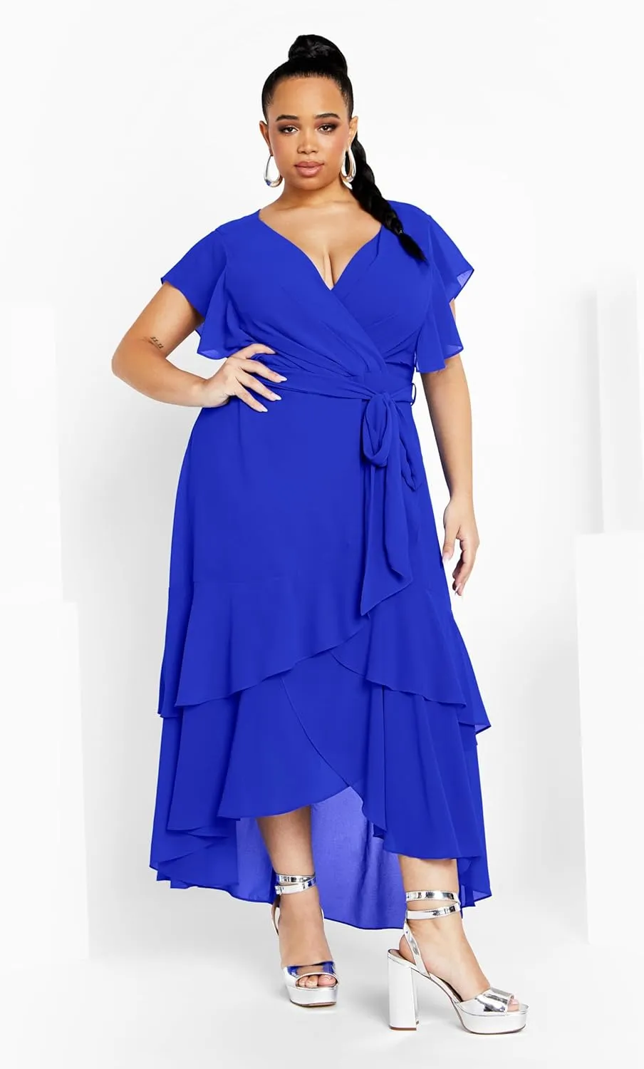 City Chic Women's Flirty Tier Maxi Dress